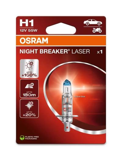 Ampoule Osram Night Breaker Laser H1 12V/55W - X1