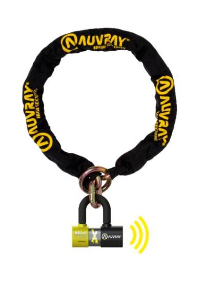 Antivol - Chaine Auvray XTREM 120 avec Bloque disque Alarme Mini SRA