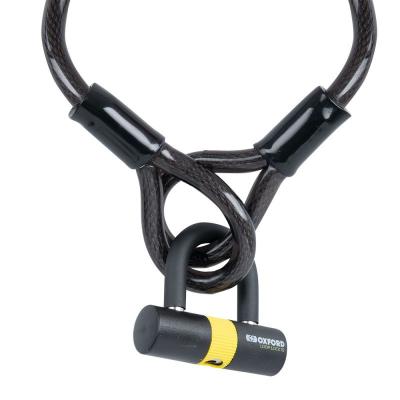 Antivol Oxford câble avec bloque disque LK221 Loop Lock15 Cable (15 mm x 2.0 m)