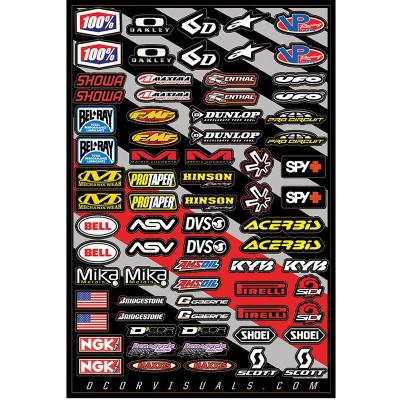 Autocollant planche MX Logos Cor2 DCOR