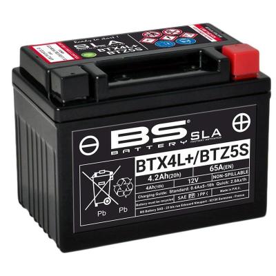 Batterie BS Battery SLA BTX4L/BTZ5S ferme Type Acide Sans entretien/pr&ecirc;te &agrave; l'emploi