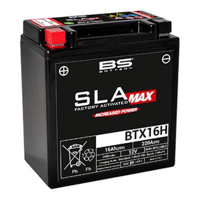 Batterie BS Battery SLA Max YTX16H/BTX16H ferme Type Acide Sans entretien/pr&ecirc;te &agrave; l'emploi