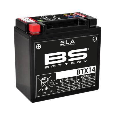Batterie BS Battery SLA YTX14-BS /BTX14 ferme Type Acide Sans entretien/pr&ecirc;te &agrave; l'emploi