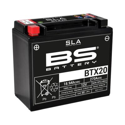 Batterie BS Battery SLA YTX20-BS/BTX20 ferme Type Acide Sans entretien/pr&ecirc;te &agrave; l'emploi