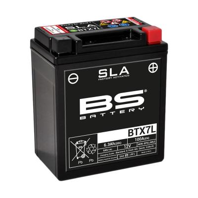 Batterie BS Battery SLA YTX7L-BS/BTX7L ferme Type Acide Sans entretien/prête à l'emploi