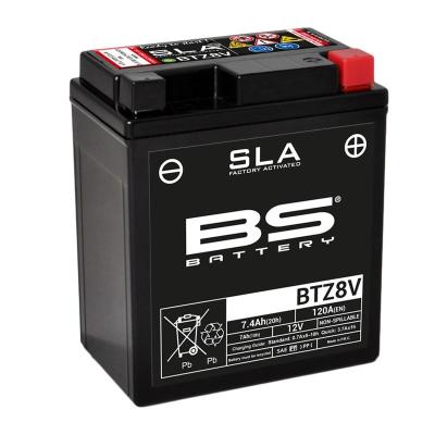 Batterie BS Battery YTZ8V/BTZ8V -SLA FERME TYPE ACIDE SANS ENTRETIEN/PR&Ecirc;TE &Agrave; L'EMPLOI