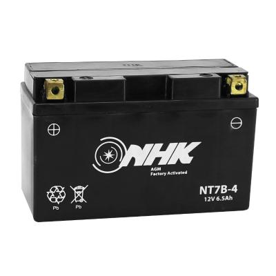 Batterie NHK 12V 6,5 Ah NT7B - 4 FA SANS ENTRETIEN PRETE A EMPLOI Lg150xL65xH93mm ACTIVEE EN USINE QUALITE PREMIUM - EQUIVALENT YT7B - 4 SLA