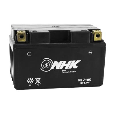 Batterie NHK 12V 8,6 Ah NTZ10S FA SANS ENTRETIEN PRETE A EMPLOI Lg150xL87xH93mm ACTIVEE EN USINE QUALITE PREMIUM - EQUIVALENT YTZ10S - SLA GE