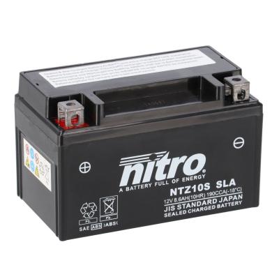 Batterie Nitro NTZ10S SLA FERME TYPE ACIDE SANS ENTRETIEN/PR&Ecirc;TE &Agrave; L'EMPLOI