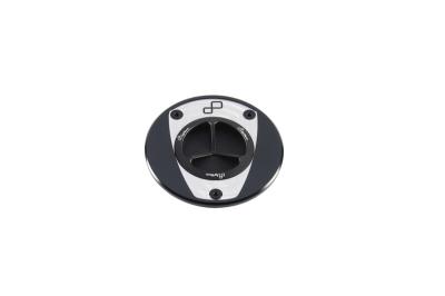 Bouchon de r&eacute;servoir LighTech aluminium &agrave; vis noir et blanc