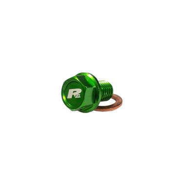 Bouchon de vidange RFX aimanté (vert) [M10 x15 mm x 1,25]