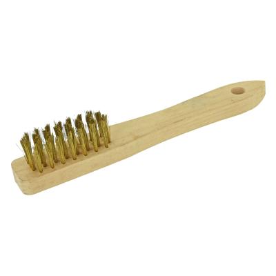 Brosse m&eacute;tallique Tivoly BOUGIE PROFESSIONNEL MANCHE EN BOIS GARNITURE LAITON