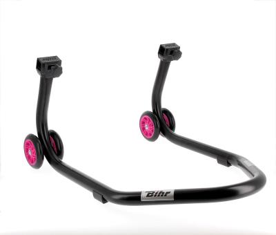 Béquille Bihr arrière Home Track supports en "L" noir mat roues rose