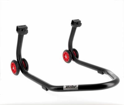 Béquille Bihr arrière Home Track supports en "L" noir mat roues rouge