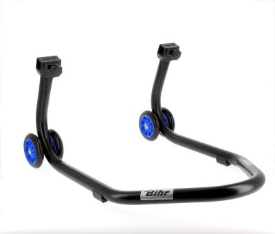 Béquille Bihr arrière Home Track supports en "V" noir mat roues bleu
