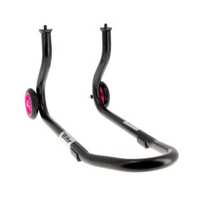 Béquille Bihr avant Home Track fixe noir mat roues rose
