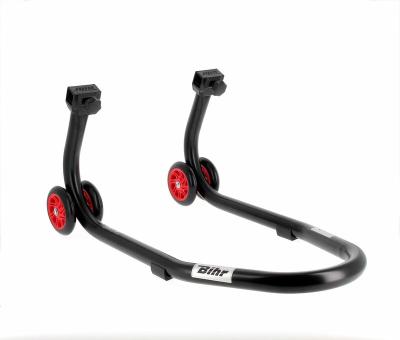 Béquille Bihr avant Home Track noir mat roues rouge