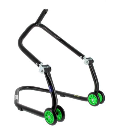 Béquille Bihr avant sous té Home Track noir mat roues vert