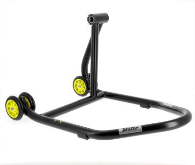 Béquille Bihr monobras droite Home Track noir mat roues jaune