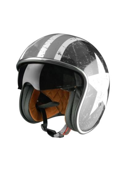 Casque Jet Origine Sprint Rebel Star Grey Gris/Blanc