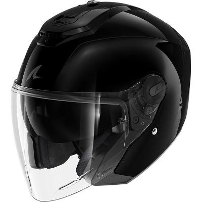 Casque RS JET BLANK noir brillant SHARK