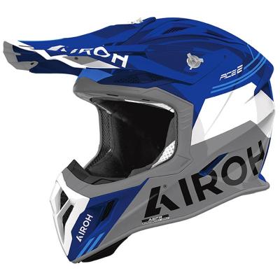 Casque cross AVIATOR ACE 2 FURY BLUE GLOSS AIROH