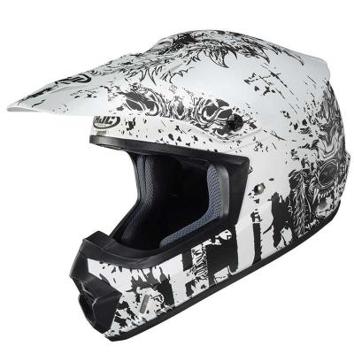 Casque cross HJC CL XY II CREEPER - WHITE BLACK MATT 2023