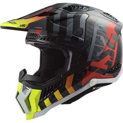 Casque cross LS2 MX703 C - X-FORCE - BARRIER - H-V YELLOW RED 2023