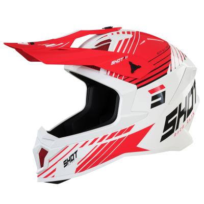 Casque cross Shot LITE FURY - WHITE RED GLOSSY 2025