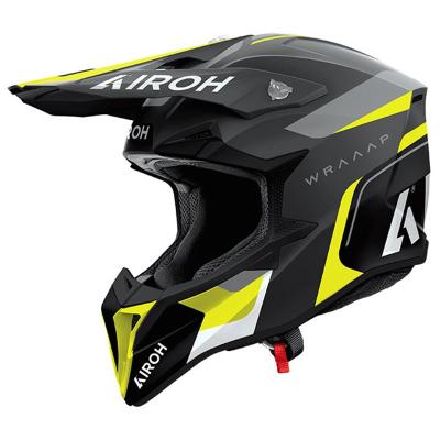 Casque cross WRAAAP CONQUER YELLOW MATT AIROH