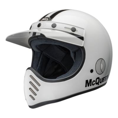 Casque intégral Bell MOTO-3 STEVE MCQUEEN B/W STRIPES