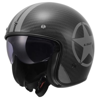 Casque jet LS2 OF601 BOB II CARBON STAR