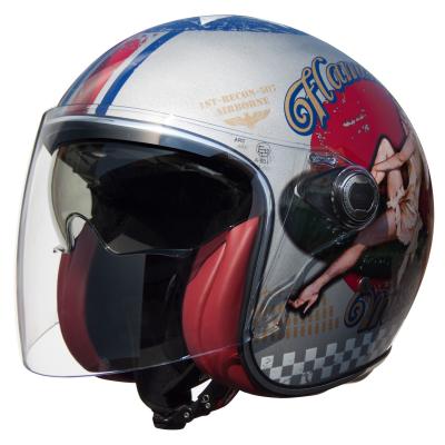 Casque jet Premier VANGARDE PIN UP