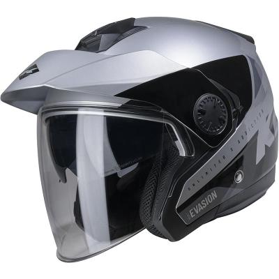 Casque quad EVASION GRAPHIC SILVER BLACK KENNY