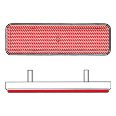Catadioptre Bihr rectangle 96x27mm rouge