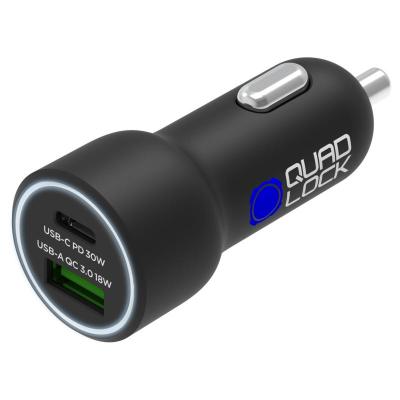 Chargeur ALLUME CIGARE DOUBLE USB (C+A) QUADLOCK