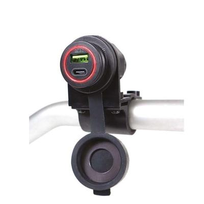 Chargeur Smartphone Moto Chaft double sortie USB et USB-C
