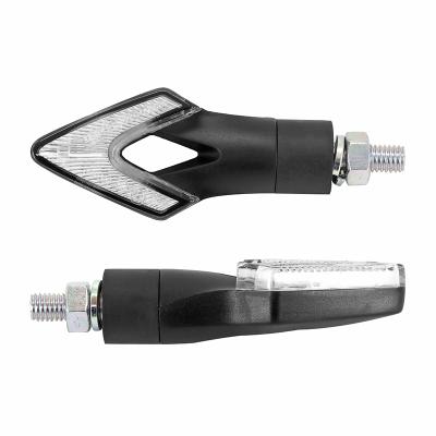 Clignotant Avoc MOTO IWA 7 LEDS AVANTS 2 ARRIERES BASE ABS TRANSPARENT - MAT L 80mm - H 35mm 20mm HOMOLOGUE CE PAIRE