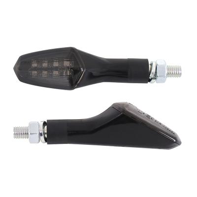 Clignotant Avoc MOTO KIYO 8 LEDS SMD AVANTS 2 ARRIEREBASE ABS TRANSPARENT - MAT L 82mm - H 25mm 28mm HOMOLOGUE CE PAIRE