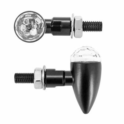 Clignotant Avoc MOTO MINI SETO 4 LEDS SMD ORANGE BASE ALU TRANSPARENT - L 43mm - H 20mm 35mm HOMOLOGUE CE PAIRE