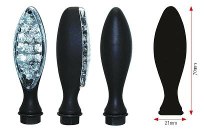 Clignotant Bihr s Elipse LED métal noir