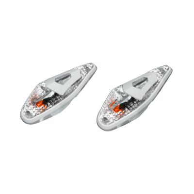 Clignotant Replay DECO GOUTTE EAU WING TRANSPARENT - BLANC AMPOULE ORANGE L 62mm - H 23mm 18mm PAIRE