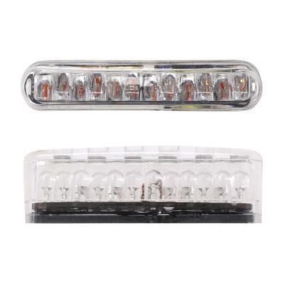 Clignotant Replay UNIVERSEL BARETTE MINI 12 LEDS TRANSPARENT - L 40 mm - H 8 mm 13 mm HOMOLOGUE CE PAIRE