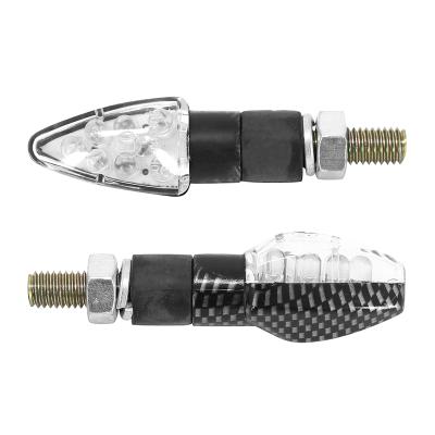 Clignotant Replay UNIVERSEL MICRO FLECHE 8 LEDS TRANSPARENT - CARBONE L 55mm - H 20mm 23mm HOMOLOGUE CE PAIRE