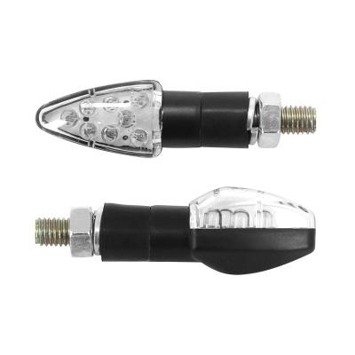 Clignotant Replay UNIVERSEL MICRO FLECHE 8 LEDS TRANSPARENT - L 55mm - H 20mm 23mm HOMOLOGUE CE PAIRE