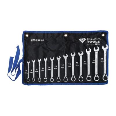 Cl&eacute; mixte Brilliant Tools &agrave; cliquet r&eacute;versible, 12 pcs, 8 - 19mm