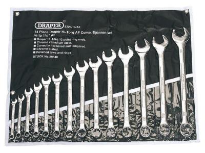 Clé plate Draper Jeu de en pouces 14pcs
