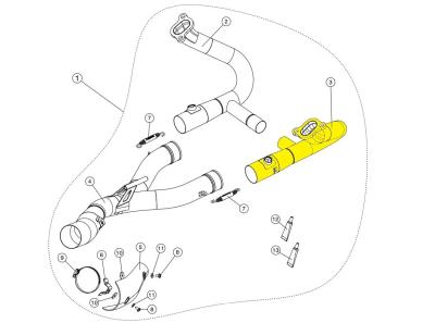Collecteur Akrapovic Pi&egrave;ce rechange Remplacement