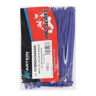 Colliers de serrage Artein NYLON TYPE RILSAN 4,5x200 mm BLEU