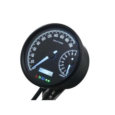 Compteur Digital Daytona velona- W noir VITESSE 200 KMH - COMPTE TOUR 9000 TOURS